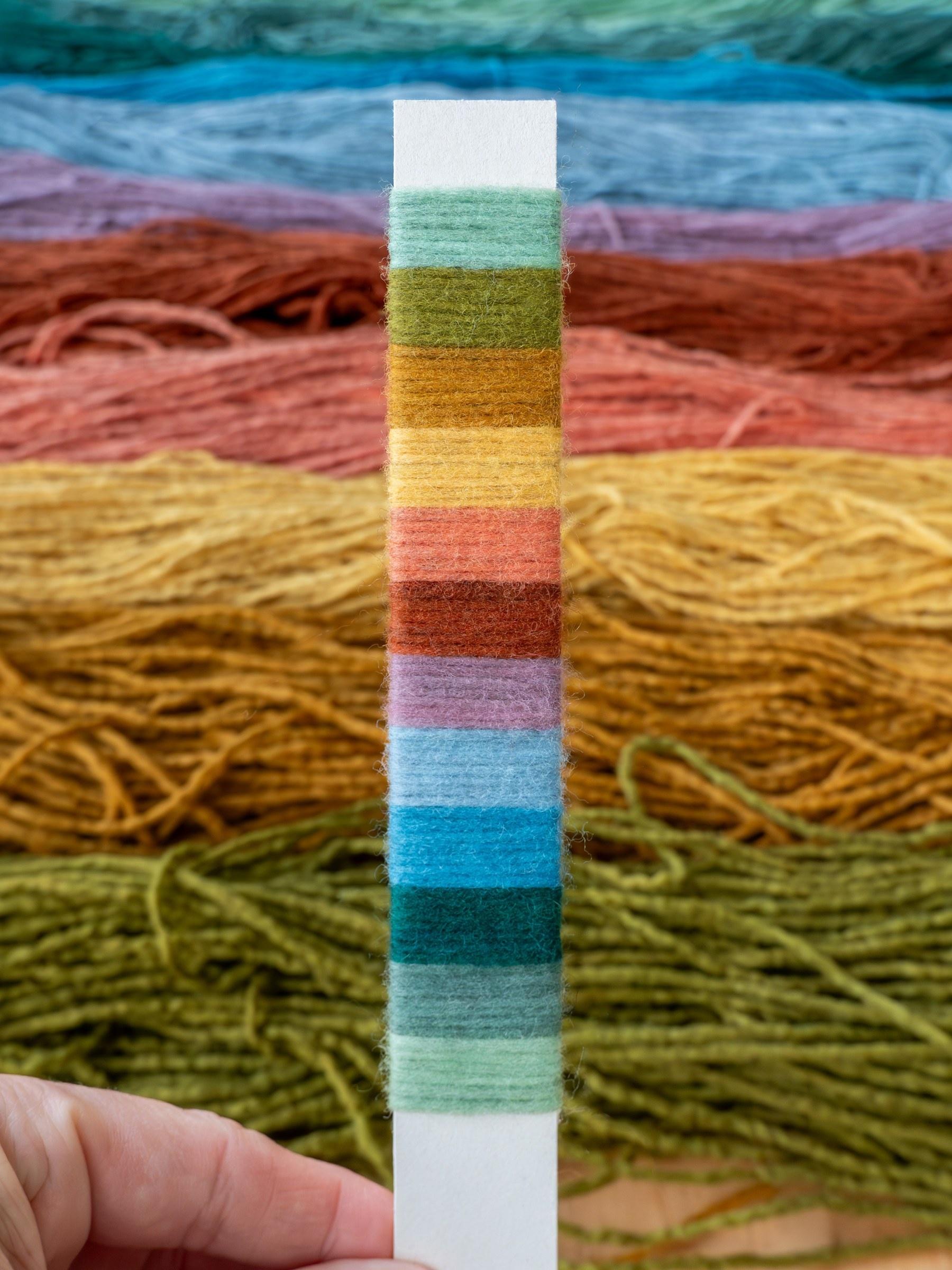 Color palette and yarn by Anna Husemann